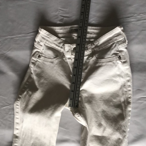 Womens size 00R Abercrombie & Fitch white skinny Jeans waist 24 length 31 - Picture 5 of 10